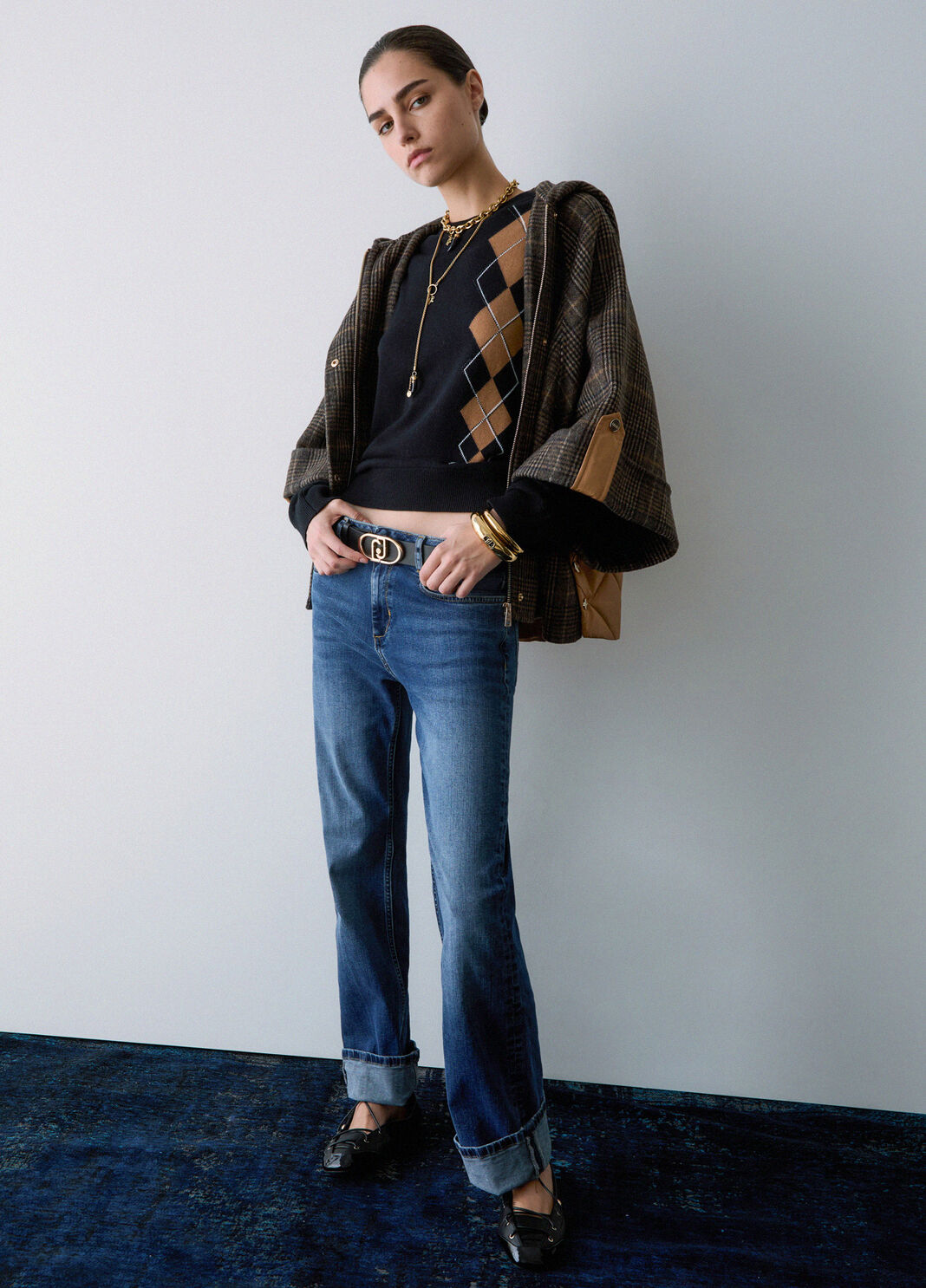 Liu Jo Jeans Straight Con Risvolto Denim Blu
