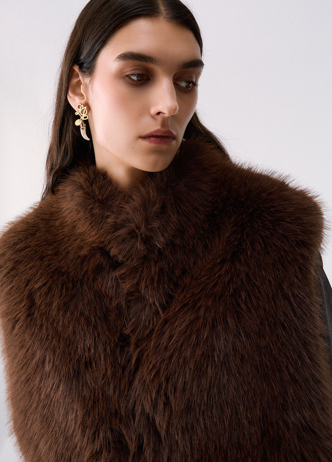Liu Jo Gilet In Pelliccia Sintetica Marrone Scuro