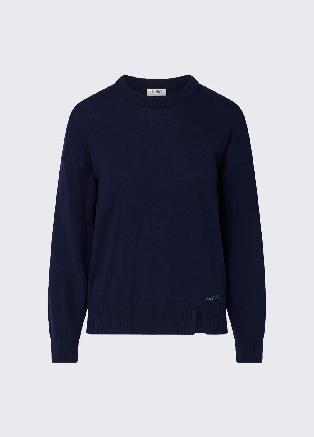 Liu Jo Maglia In Misto Lana Con Spacchetto Blu Scuro