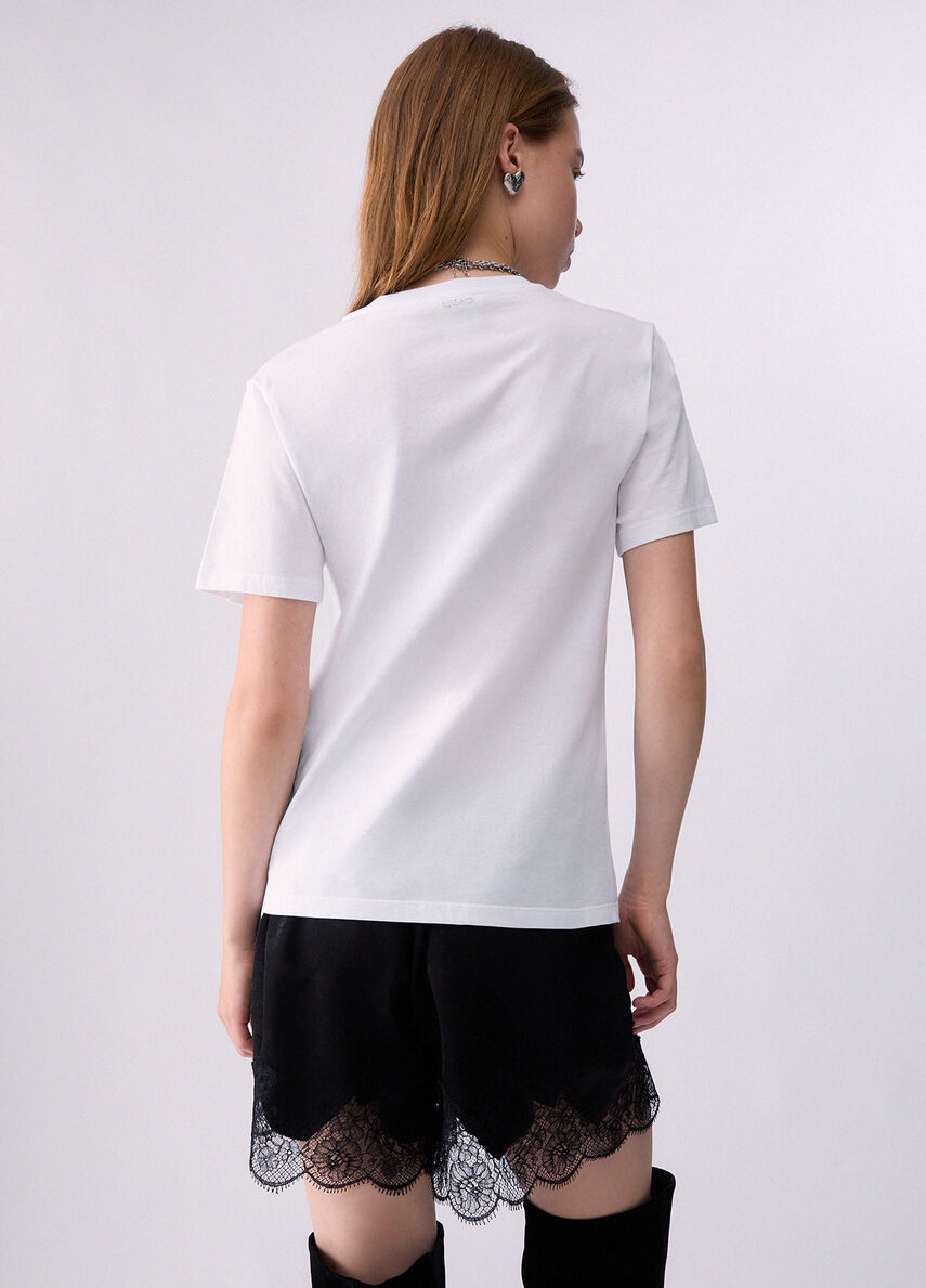 Liu Jo T-Shirt Con Stampa Miss Mouse Bianca