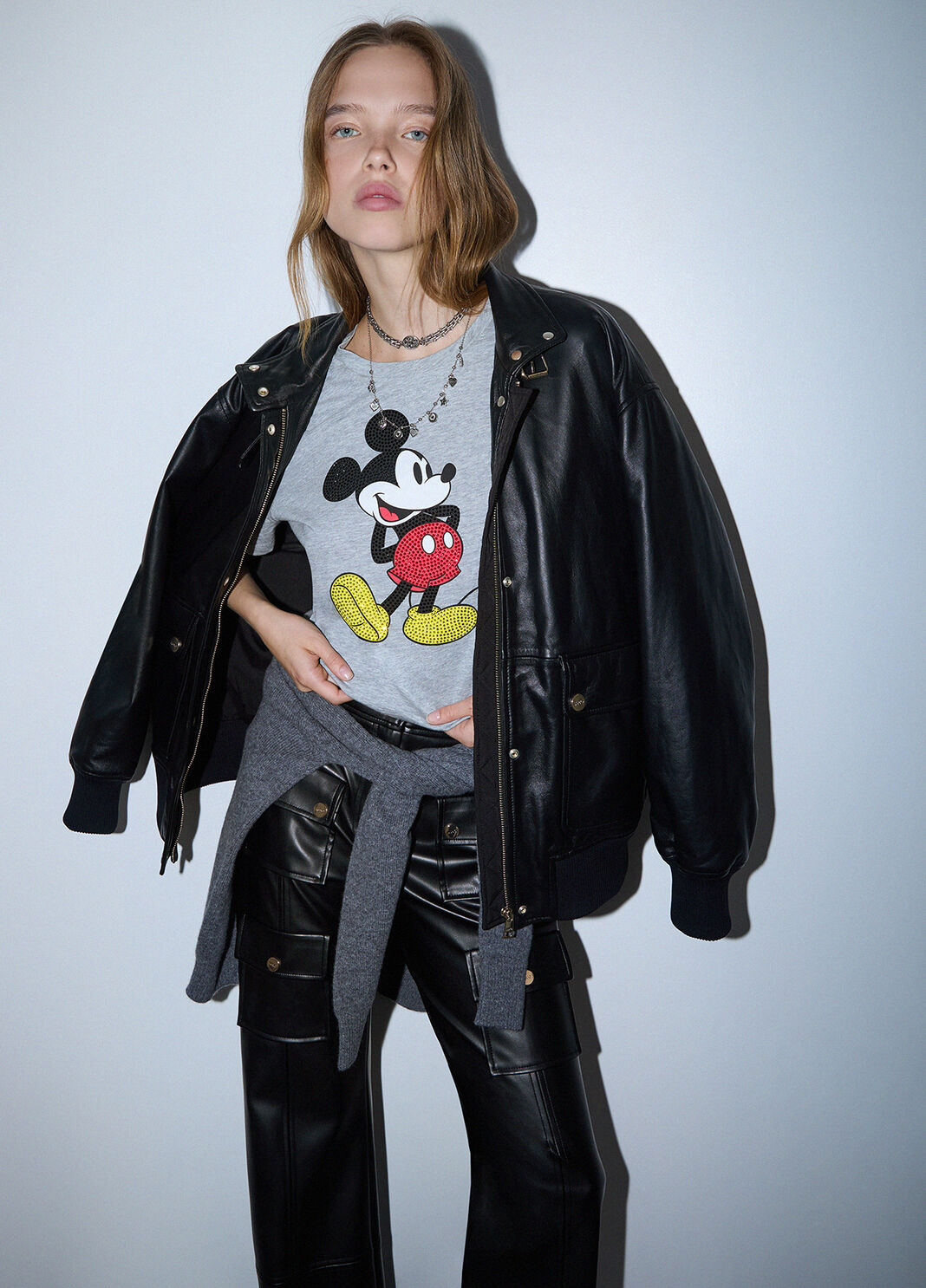 Liu Jo T-Shirt Con Stampa Mr Mouse Grigia