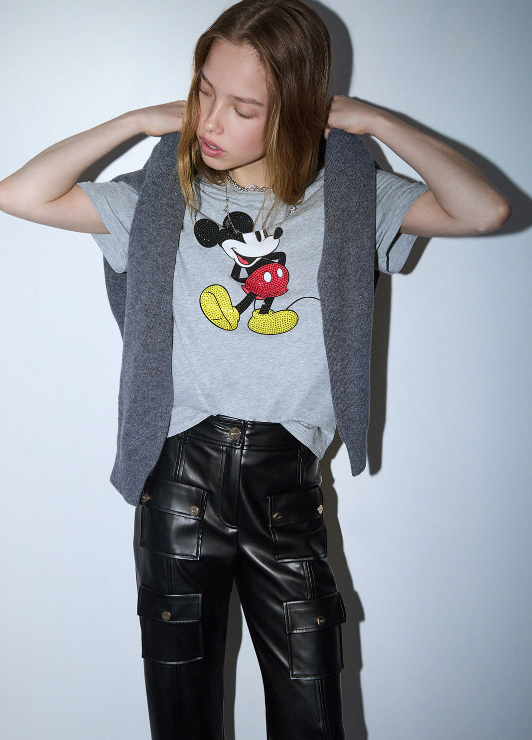 Liu Jo T-Shirt Con Stampa Mr Mouse Grigia