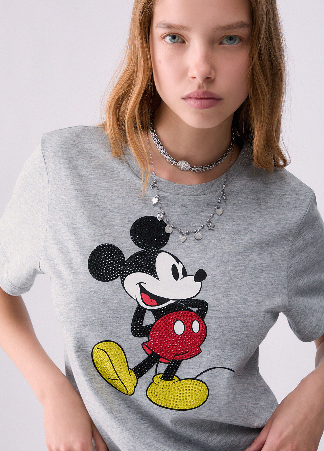 LIU-JO-t-shirt-con-stampa-MR-mouse-WF6441JS904L9451-grigio