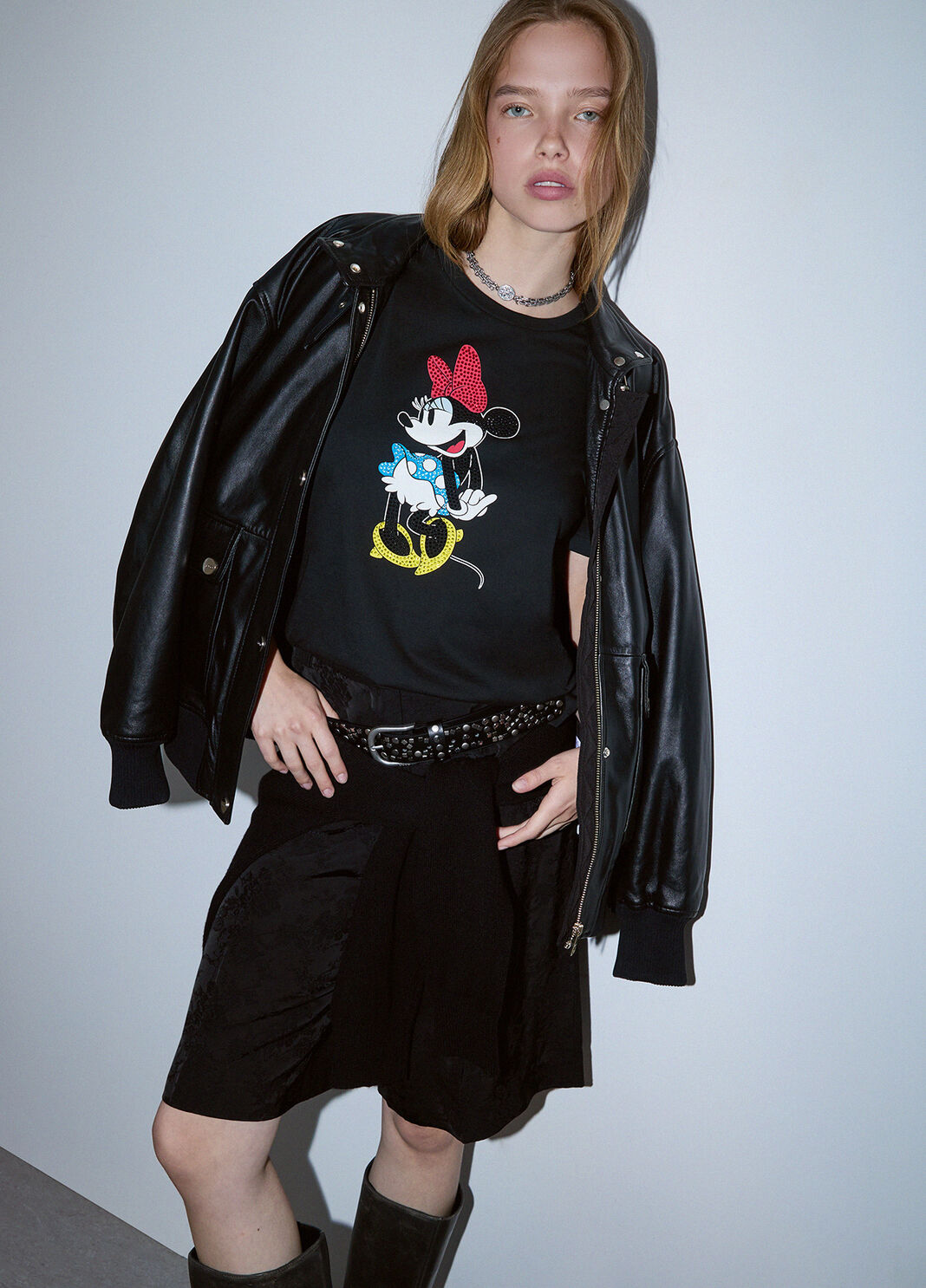 Liu Jo T-Shirt Con Stampa Miss Mouse Nera