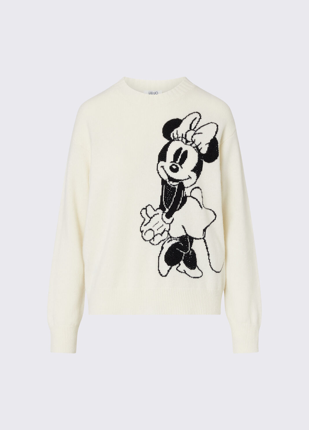 Liu Jo Maglia Jaquard In Lana Mrs Mouse Bianca