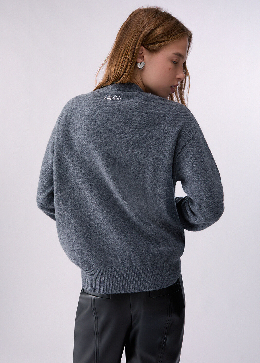 Liu Jo Maglia Jaquard In Lana Mr Mouse Grigio