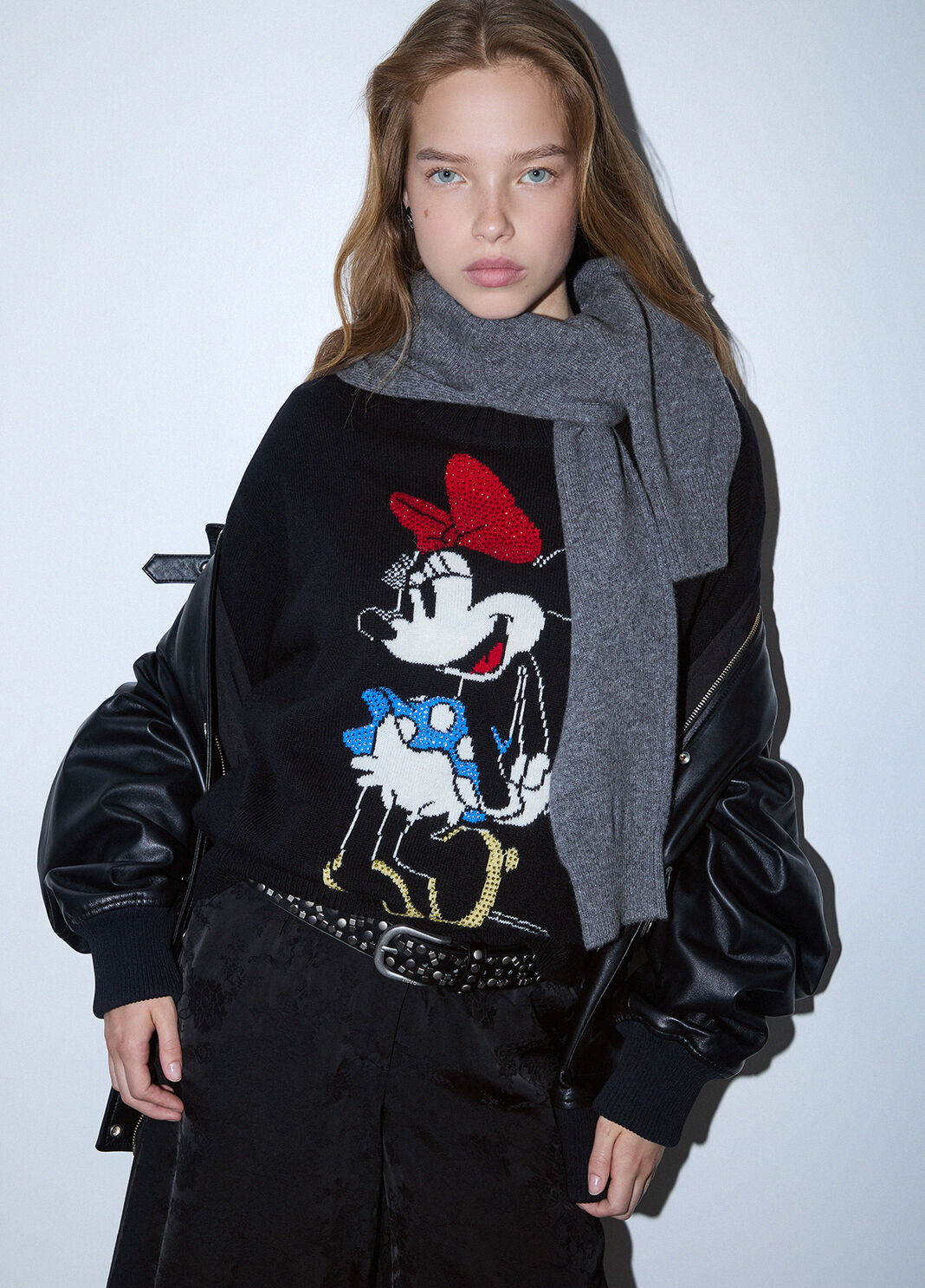 Liu Jo Maglia Jaquard In Lana Mrs Mouse Nera