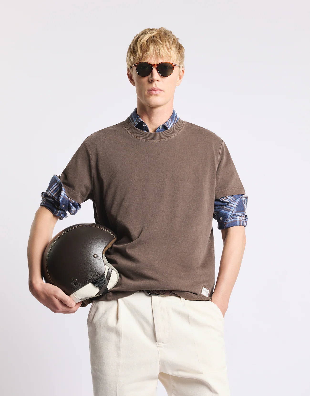 Fay_T-shirt_in_Jersey_-_Fay_Archive_Marrone_MPMB352119TZGDS600-34