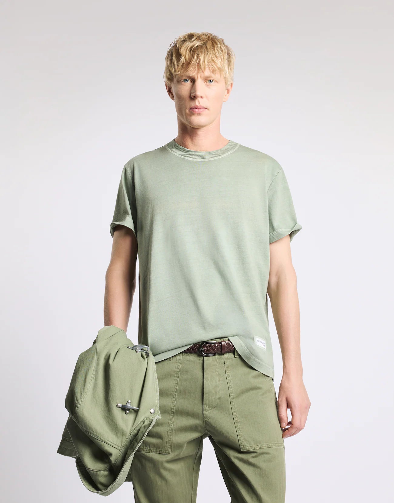 Fay_T-shirt_in_Jersey_-_Fay_Archive_Verde_MPMB352119TZGDV408-34