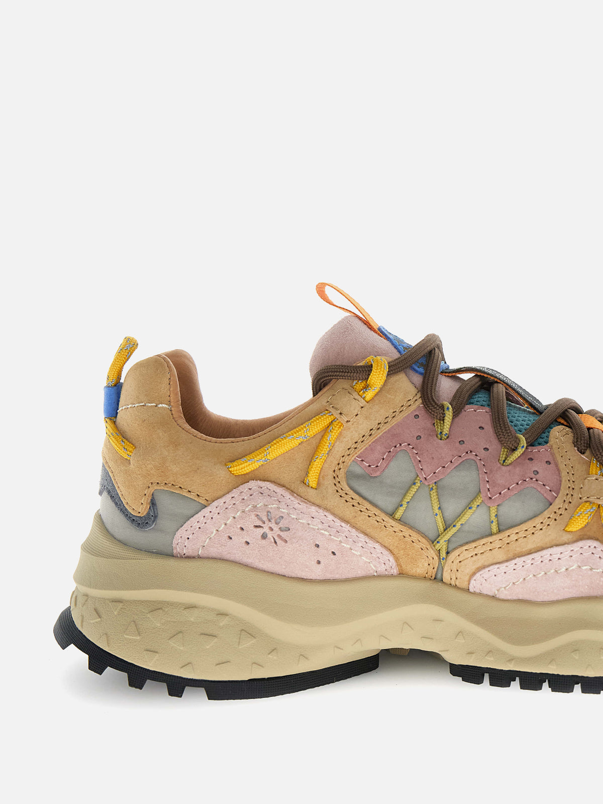 Flower Mountain Sneakers Yamabushi Woman 1D26 Cognac Taupe Pink