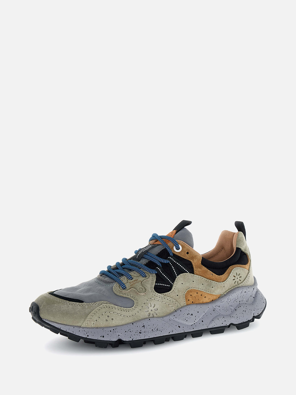 Flower Mountain Sneakers Yamano 3 Man 1E62 Dark Beige Grey Black