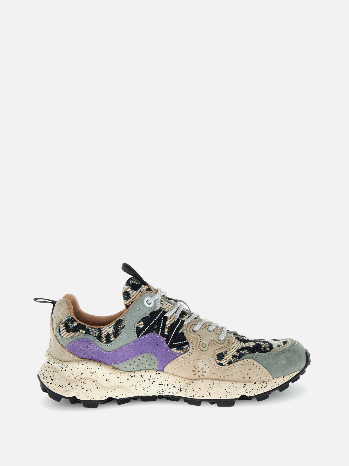 Flower Mountain Sneakers Yamano 3 Woman 3D21 Taupe Cipria Black