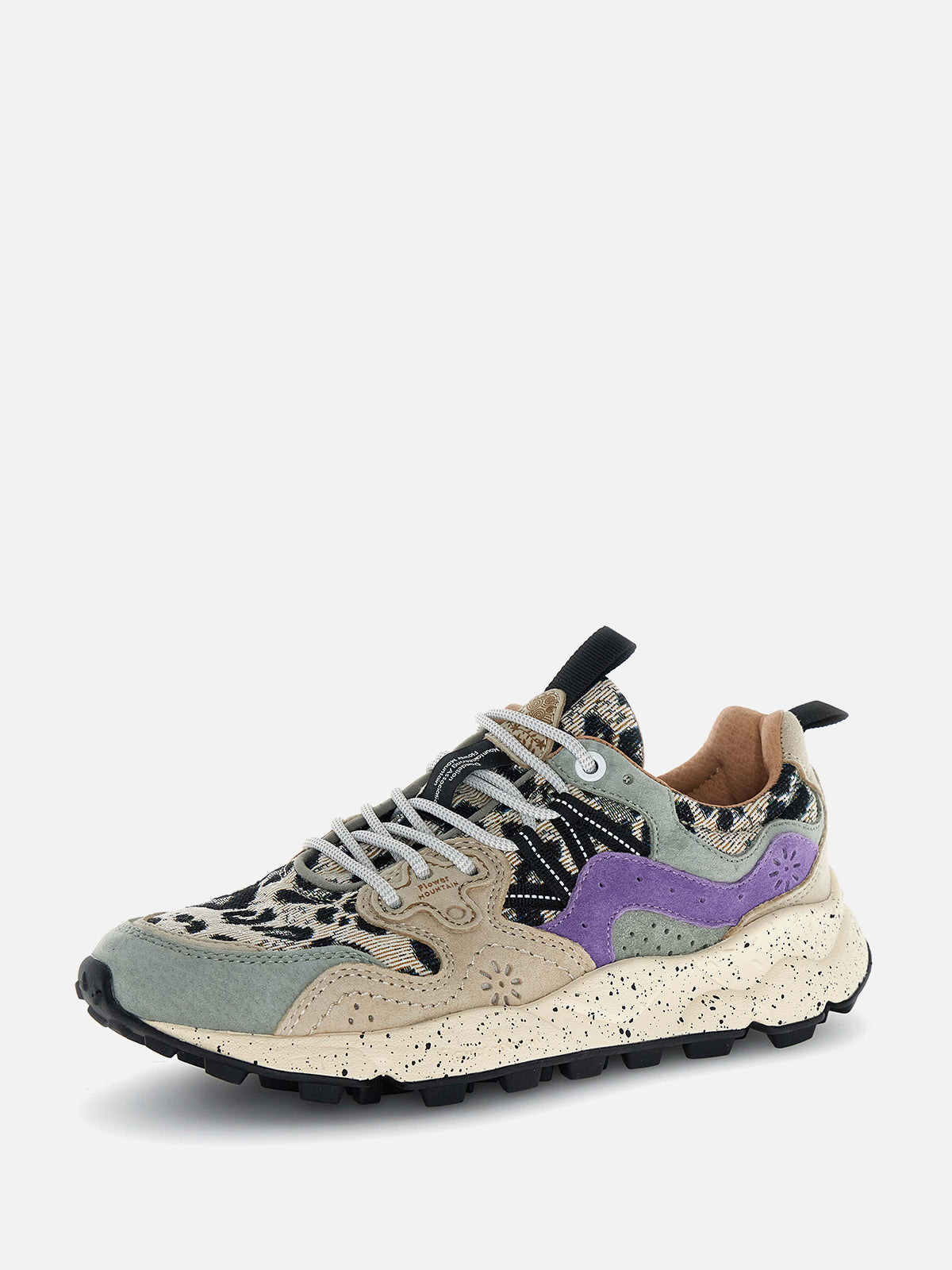 Flower Mountain Sneakers Yamano 3 Woman 3D21 Taupe Cipria Black