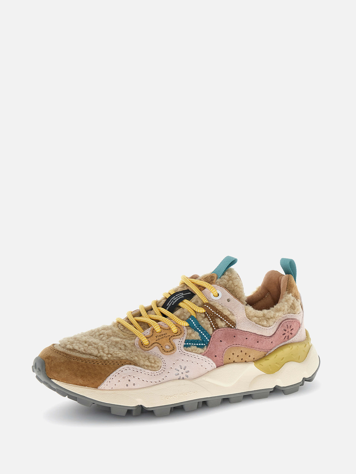 Flower Mountain Sneakers Yamano 3 Woman 4D11 Light Brown Rose Beige