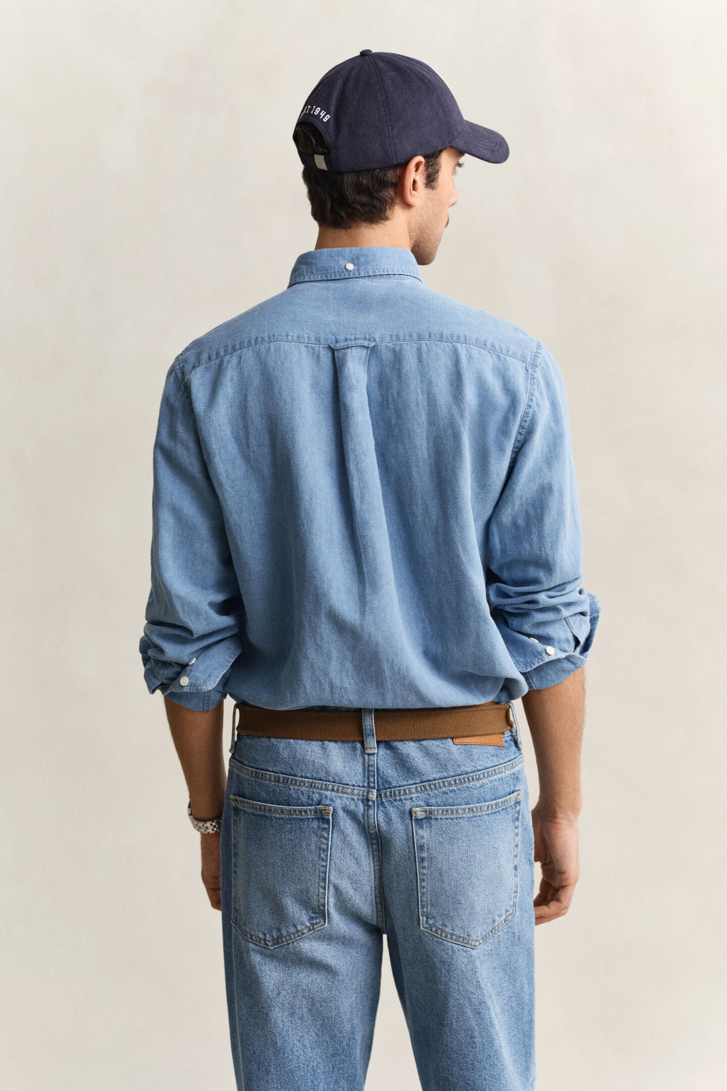 Gant Camicia In Lino E Cotone Indigo
