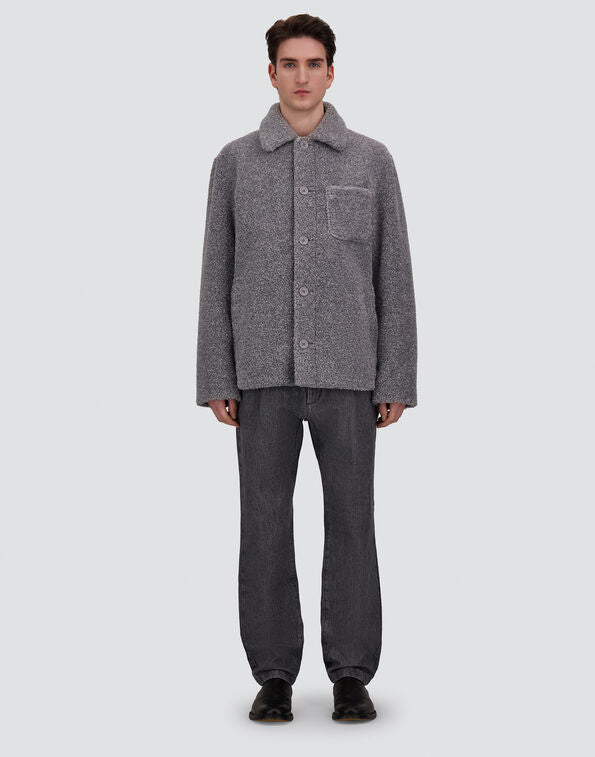 Herno Giacca In Teddy Melange Grigio