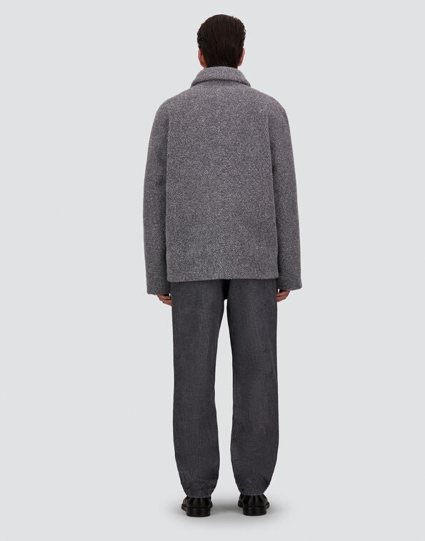 Herno Giacca In Teddy Melange Grigio