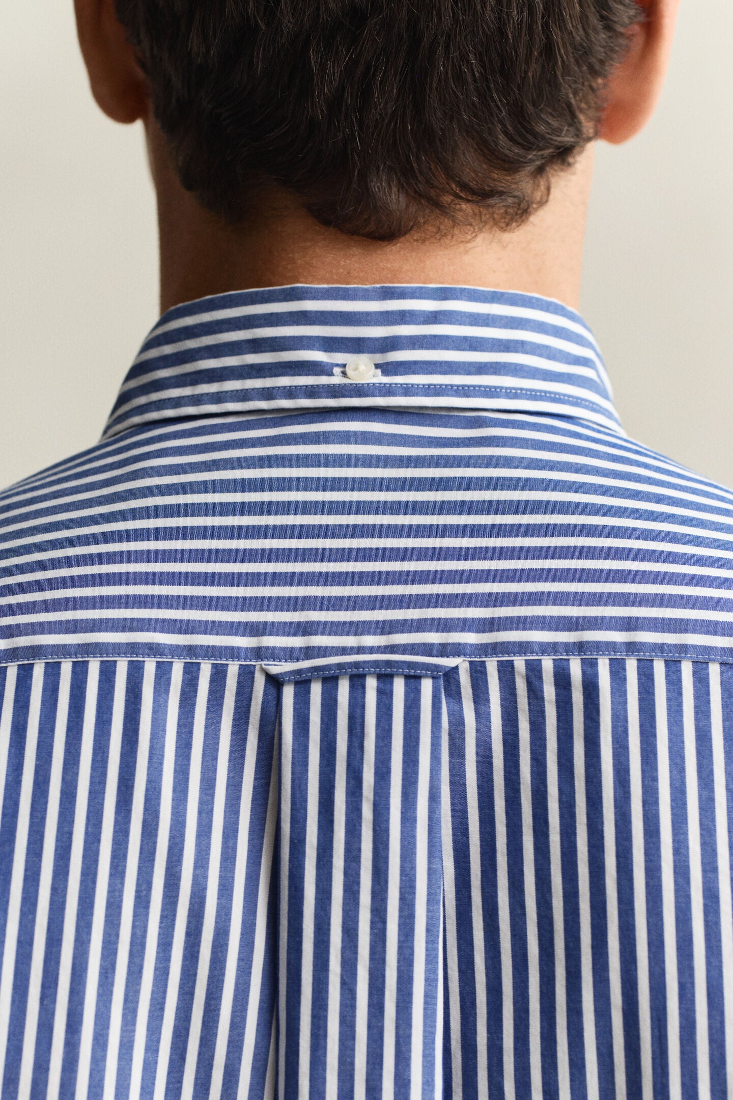 Gant Camicia In Popeline A Righe College Blue