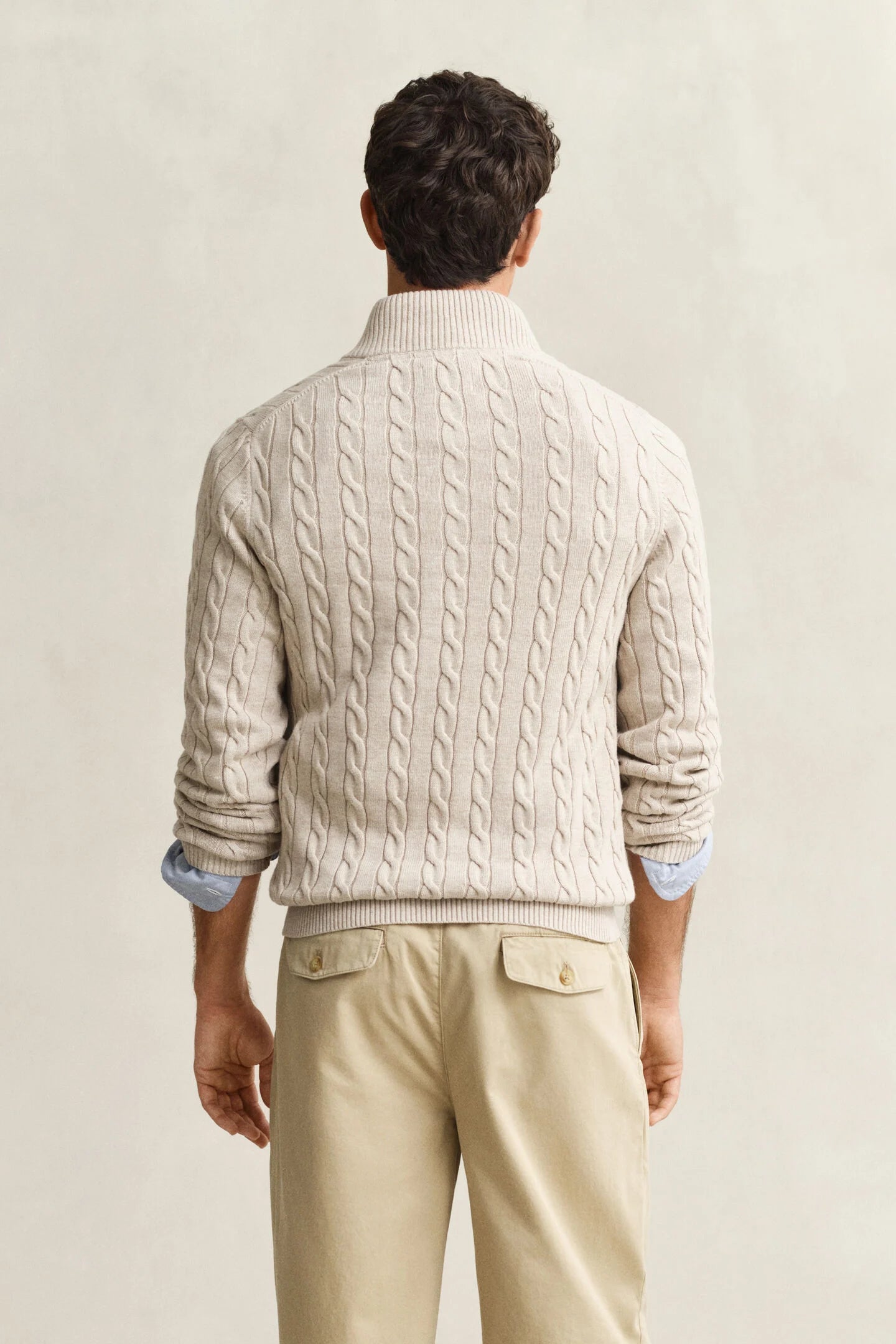 Gant-maglia-zip-corta-trecce-cotone-oat-melange-8050603-198-5