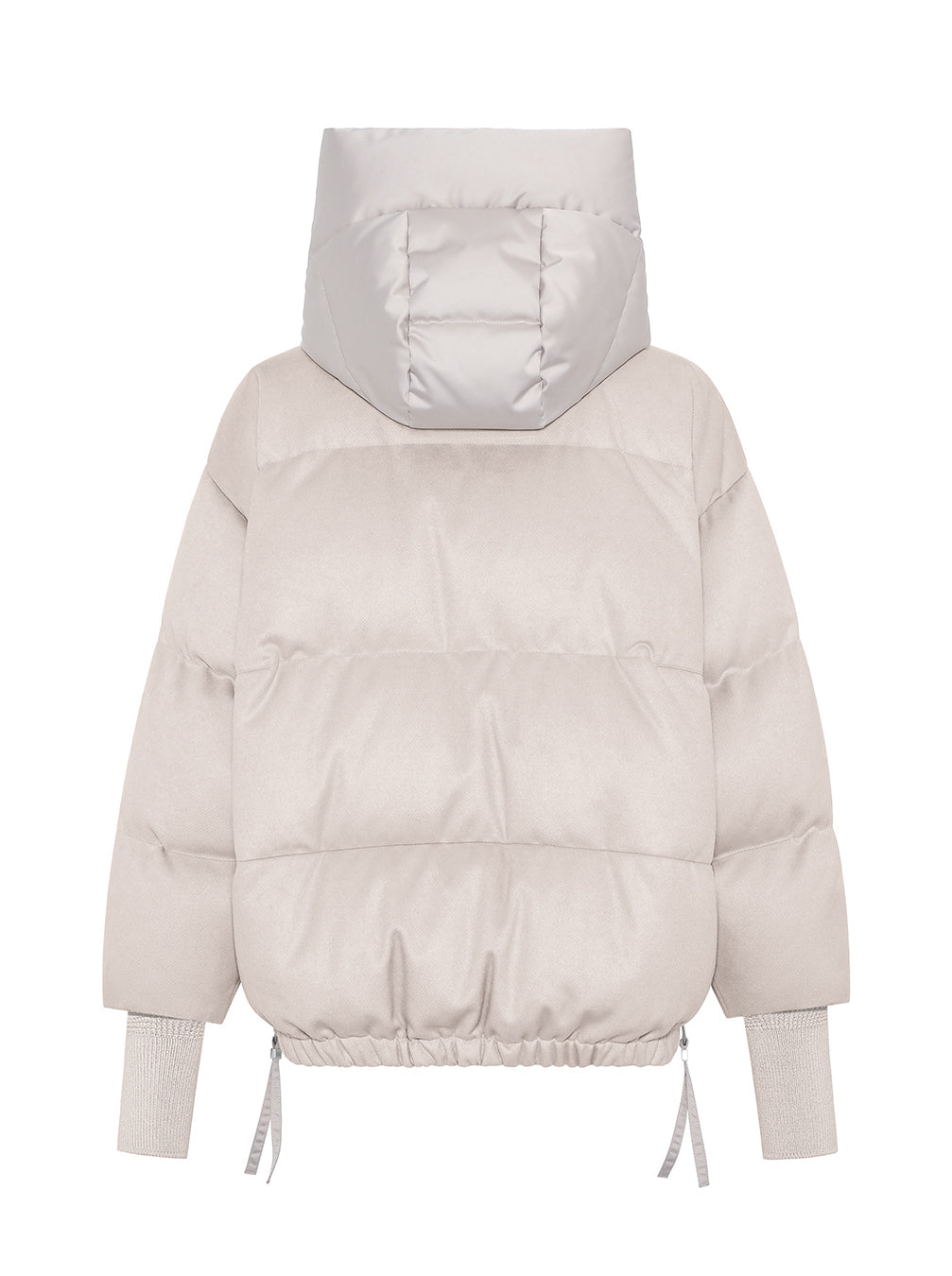 Duno Heka Wool Short Down Jacket Ivory White