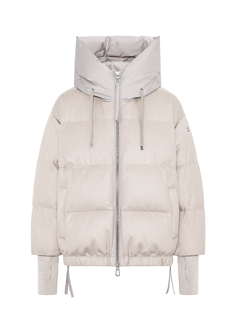 Duno Heka Wool Short Down Jacket Ivory White