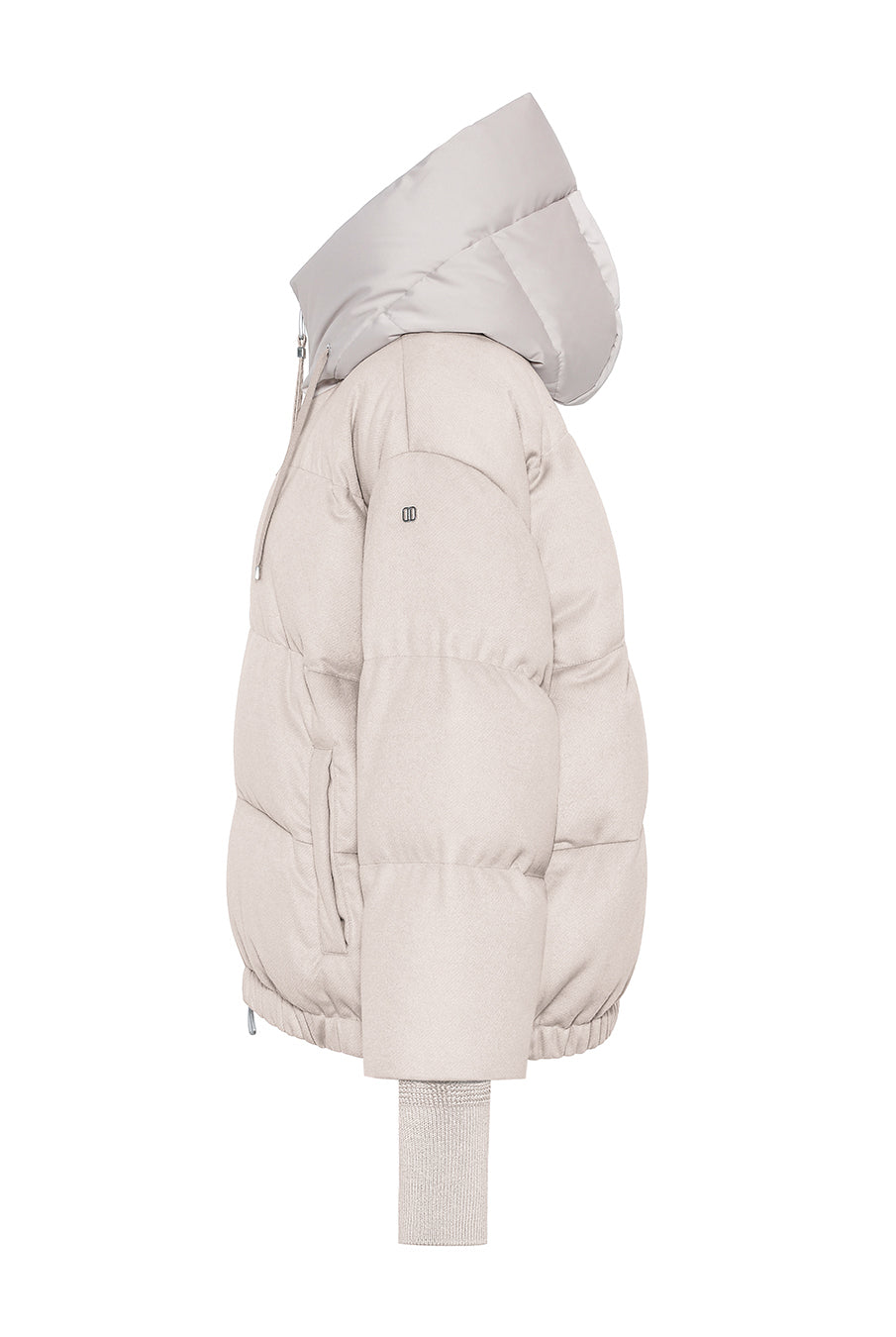 Duno Heka Wool Short Down Jacket Ivory White