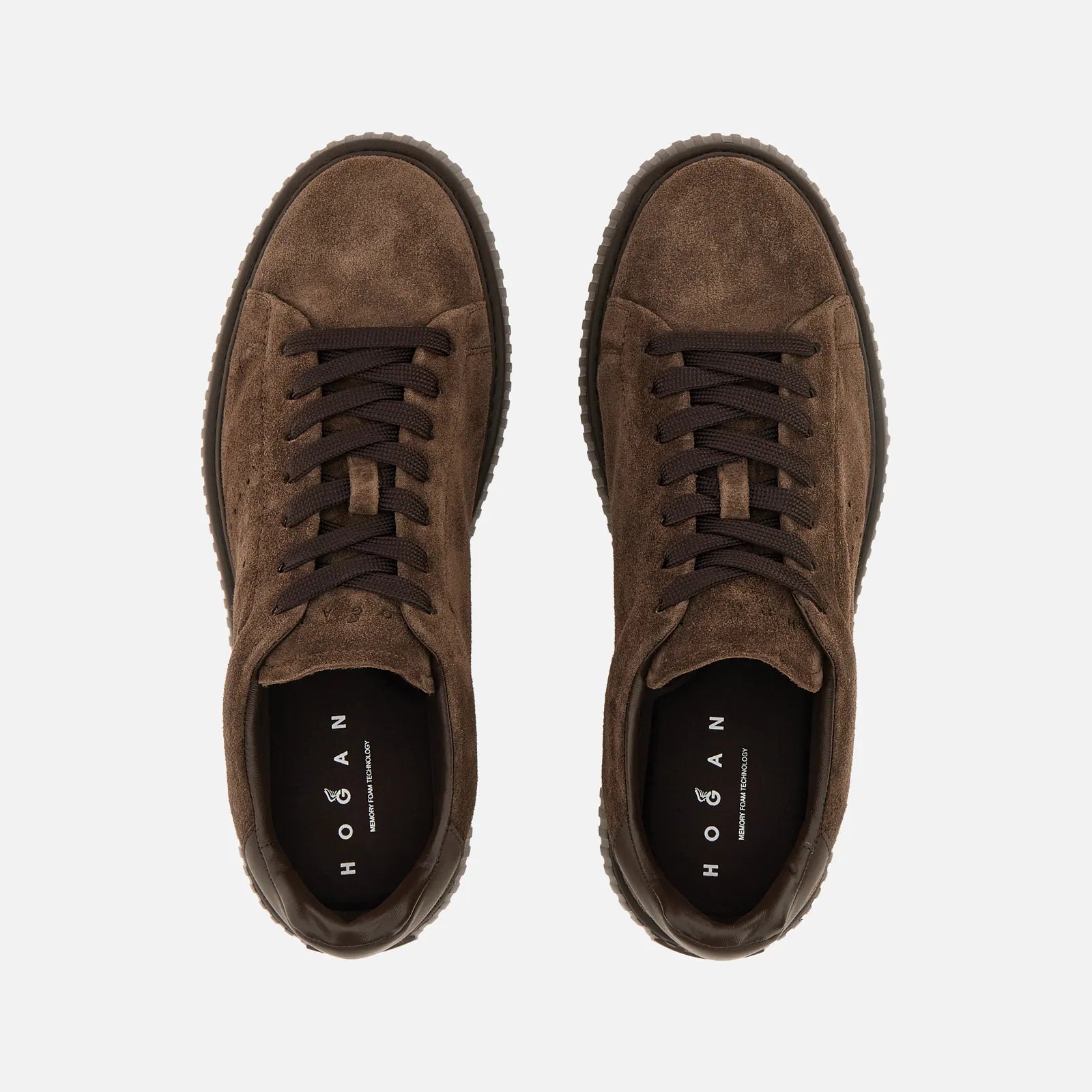 Hogan Sneakers  H-Stripes Scamosciata Marrone