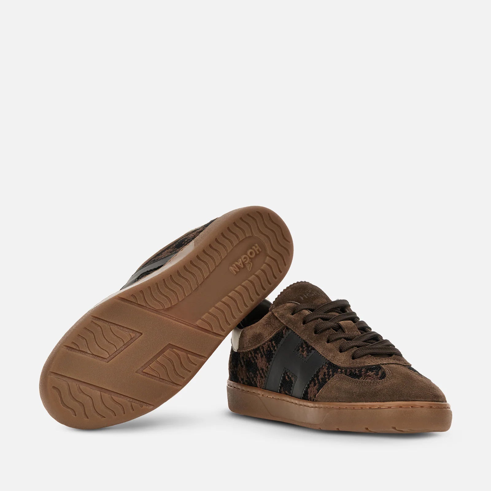 Hogan Sneakers Cool Pied De Poule Marrone