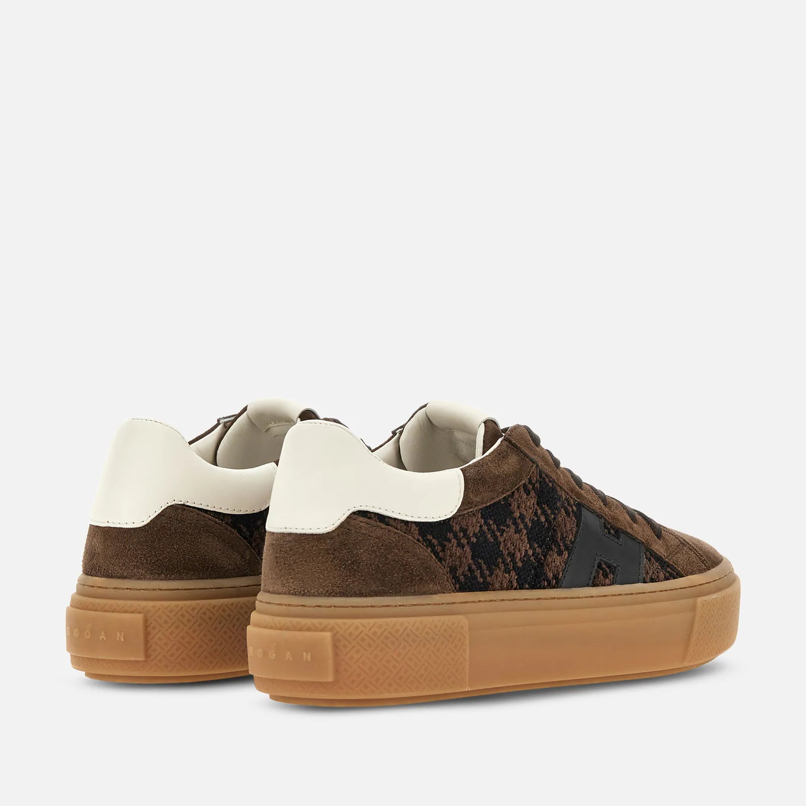 Hogan Sneakers Crosswind Pied De Poule Marrone