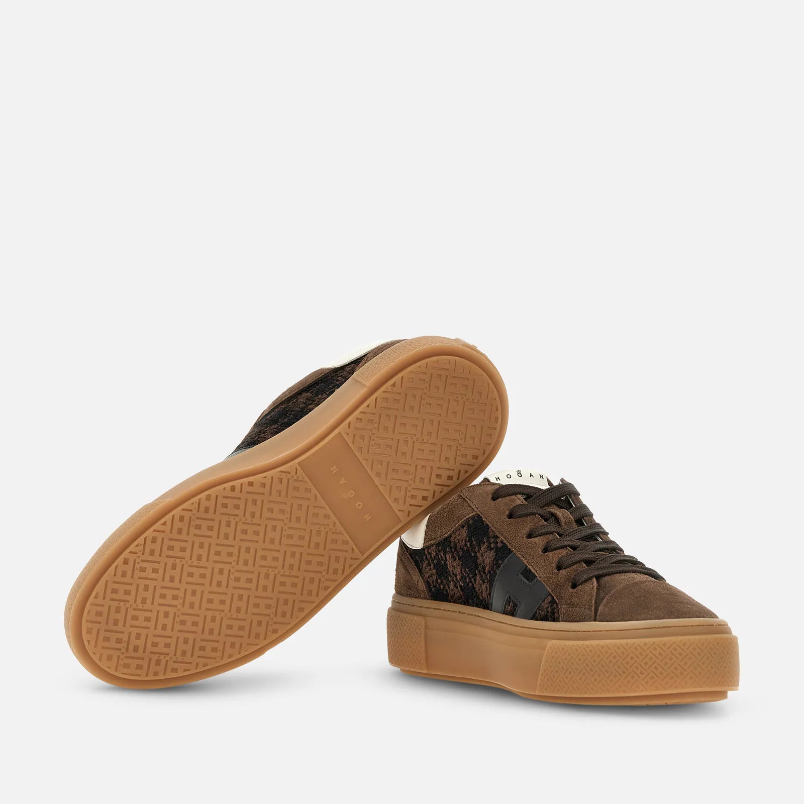 Hogan Sneakers Crosswind Pied De Poule Marrone