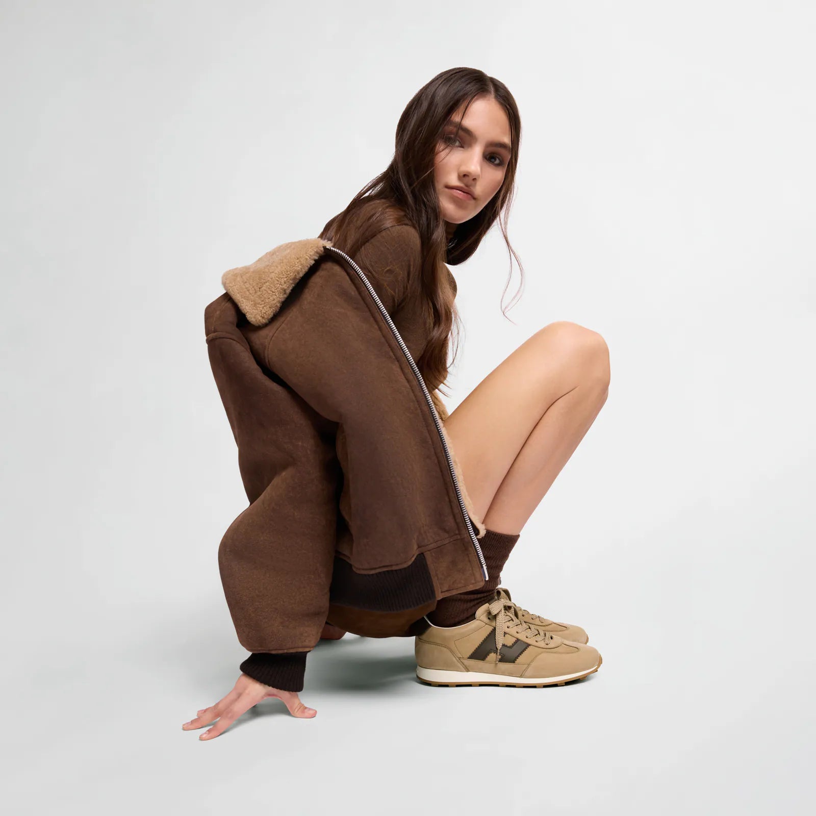 Hogan Sneakers Athletic Beige Marrone