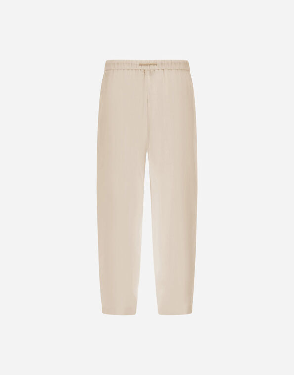 Herno Pantalone In Linen Blend Chantilly