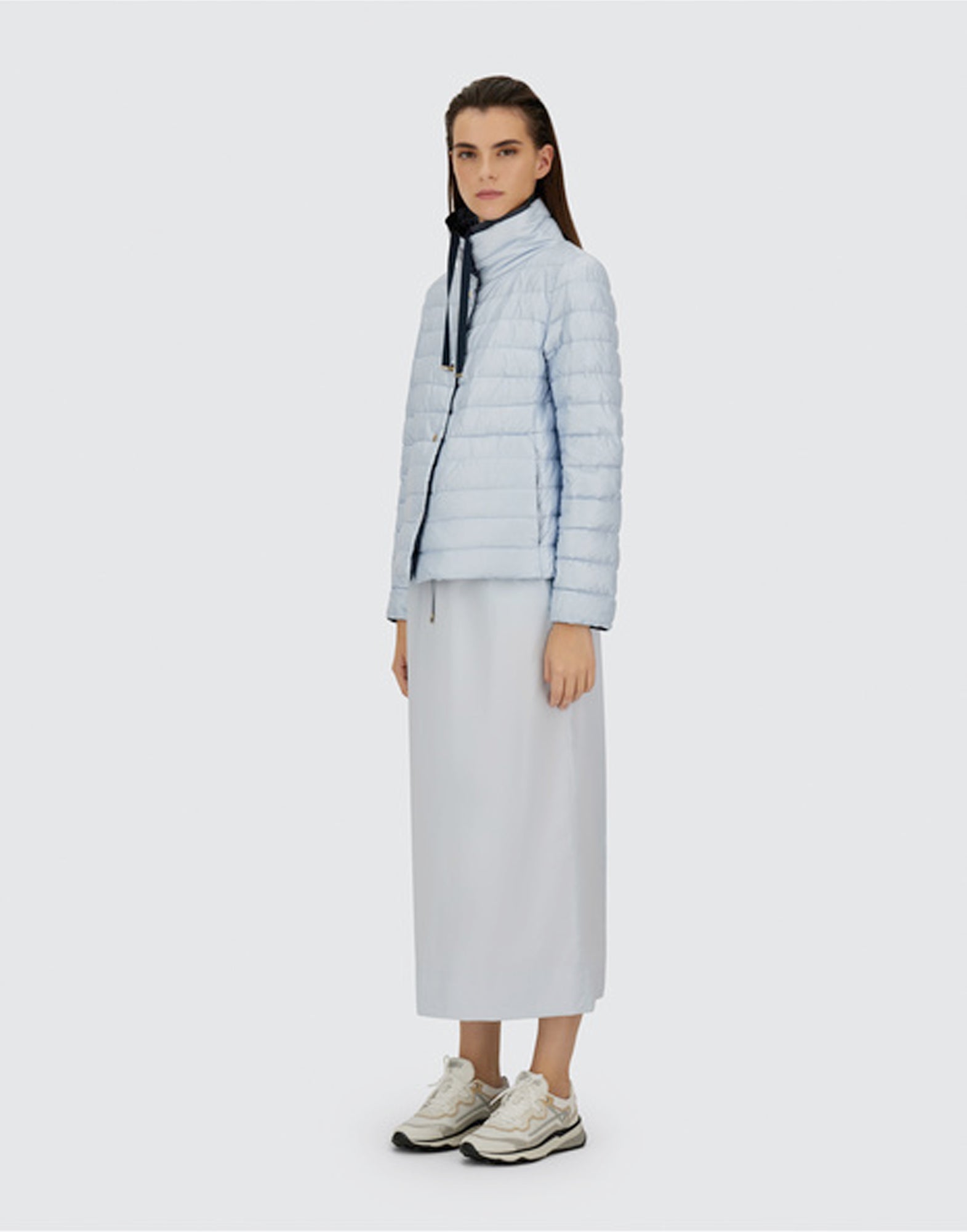 Herno Reversible Cape in Ultralight Nylon Blue Light Blue | Sabolo