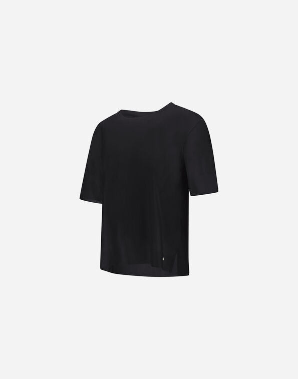 Herno T-Shirt In Glam Knit Effect Nero