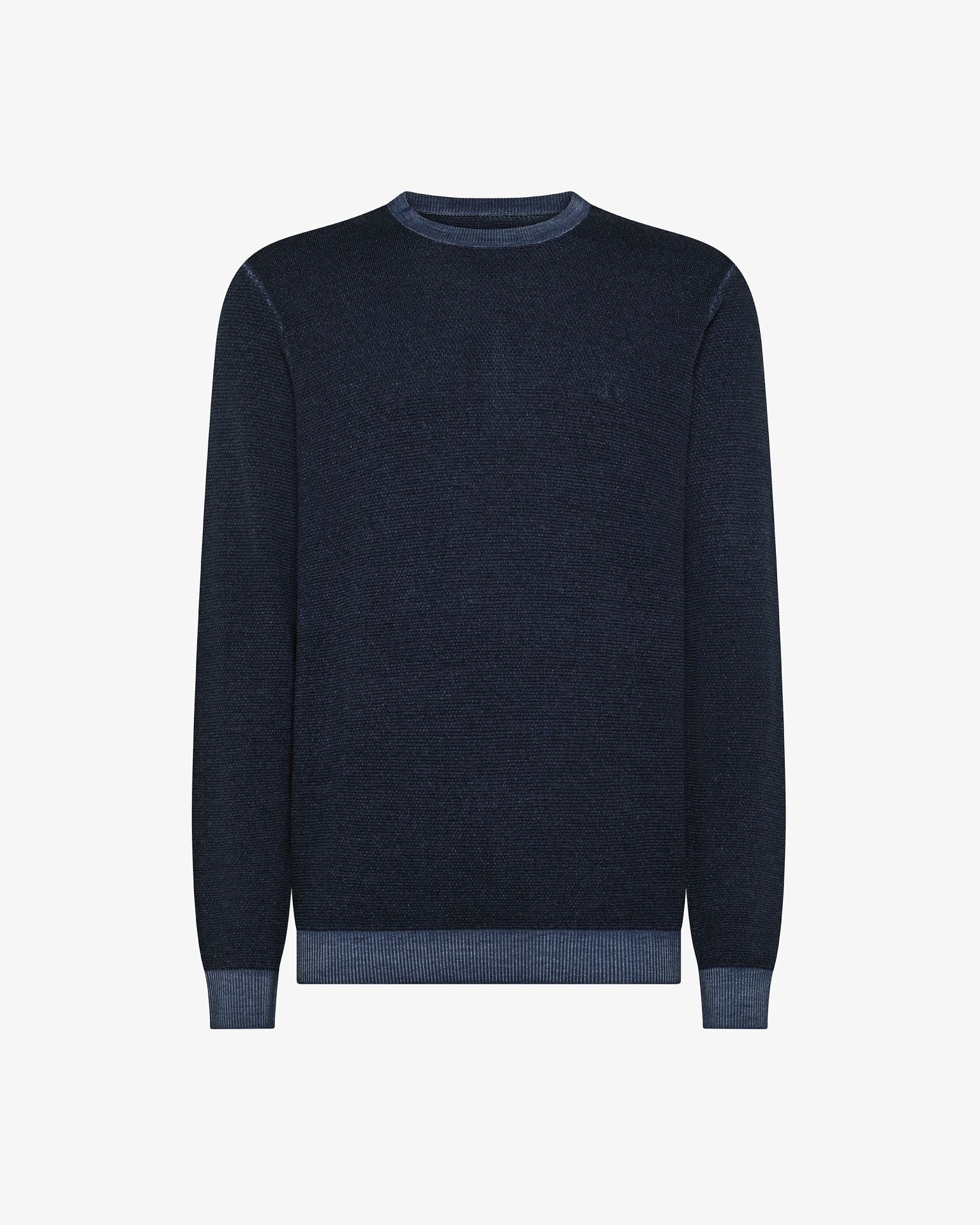 K45128_07_Sun68_Maglia_Girocollo_In_Lana_Vintage_Blu_Navy