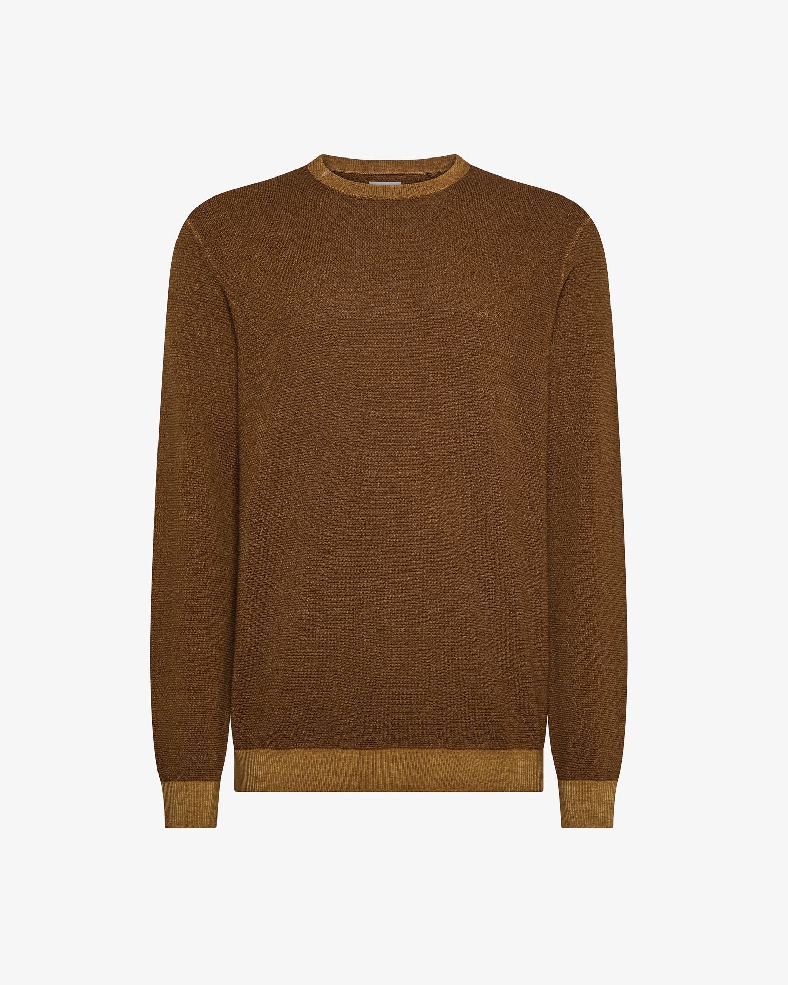 K45128_93_Sun68_Maglia_Girocollo_In_Lana_Vintage_Volpe