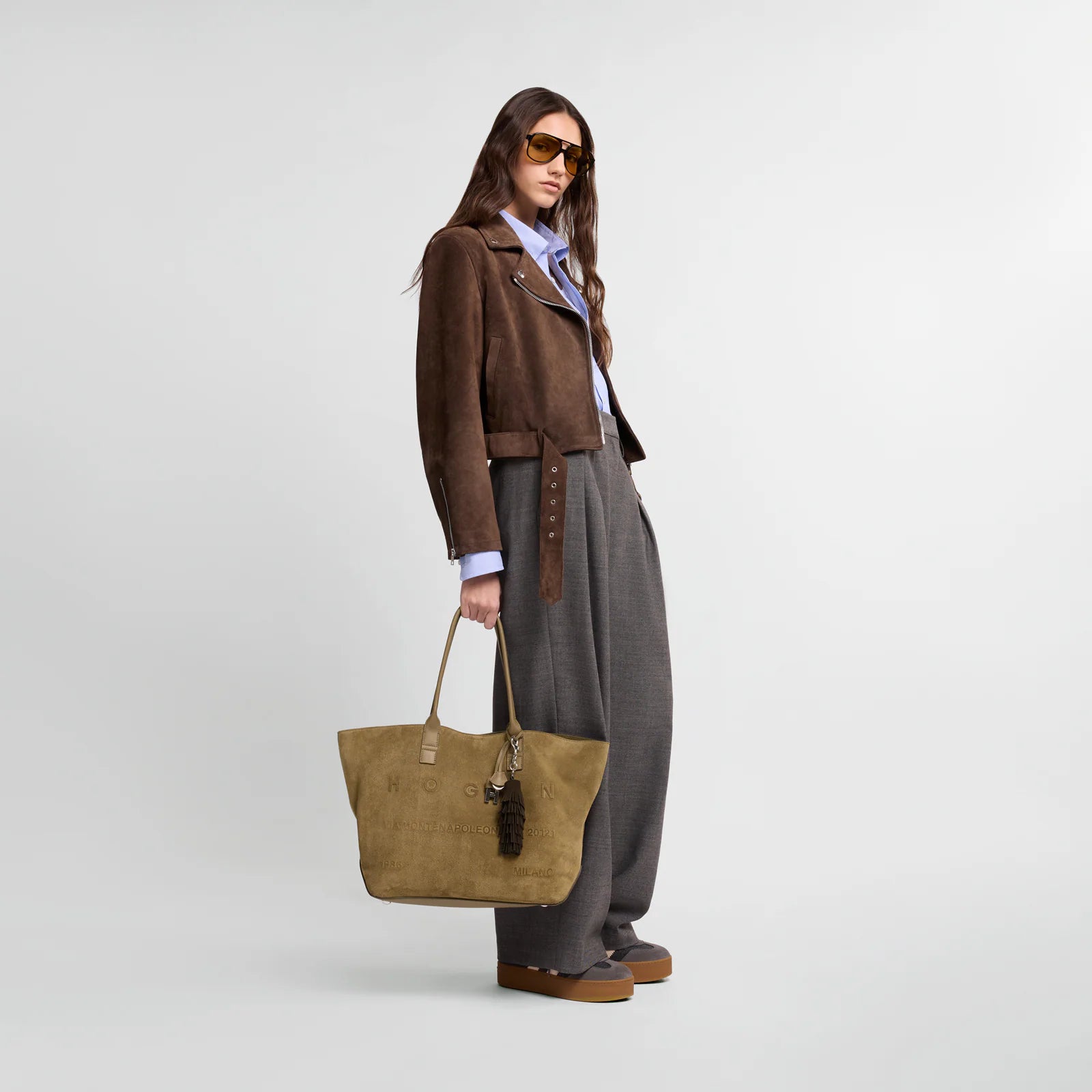 Hogan Borsa Shopping Address Piccola Beige