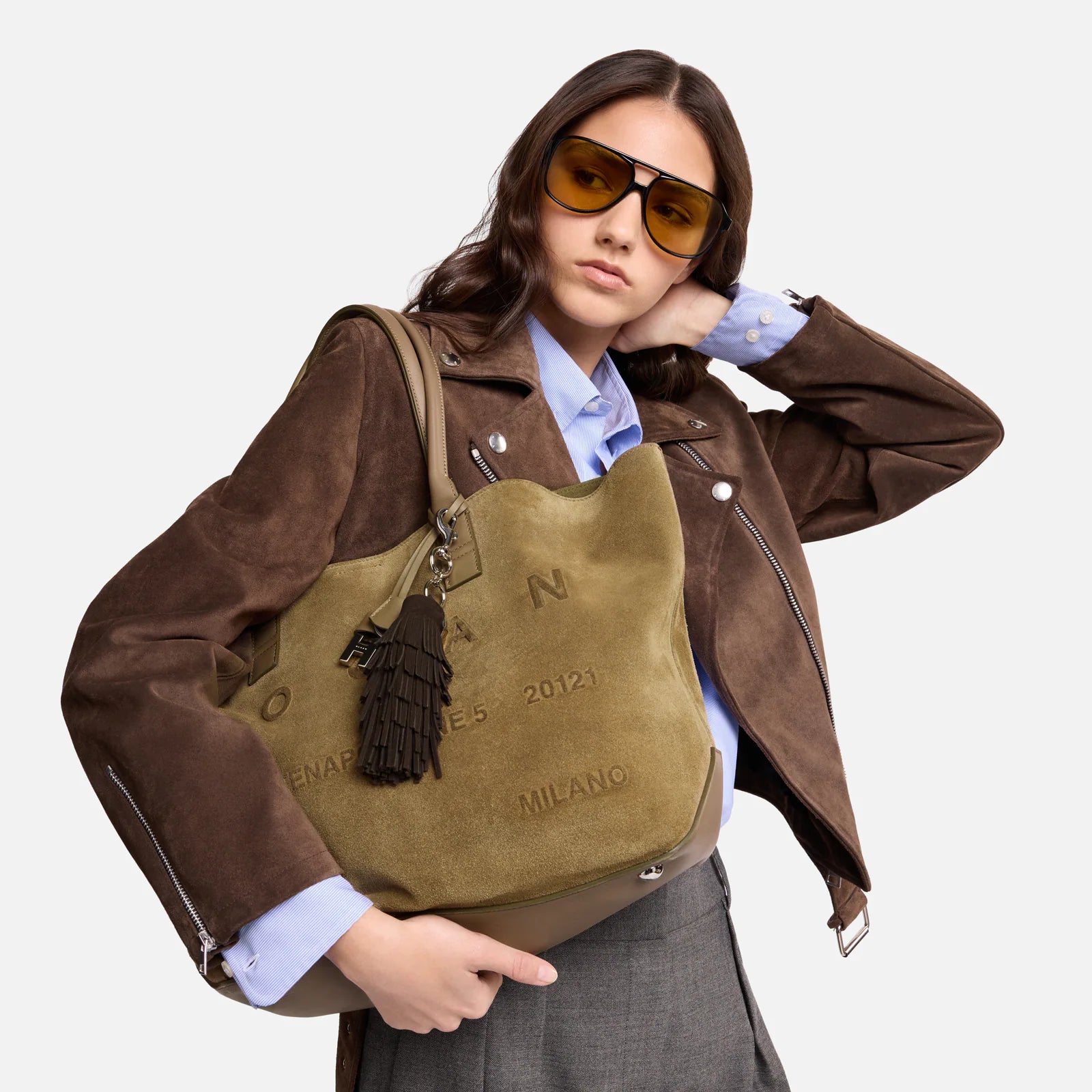 Hogan Borsa Shopping Address Piccola Beige