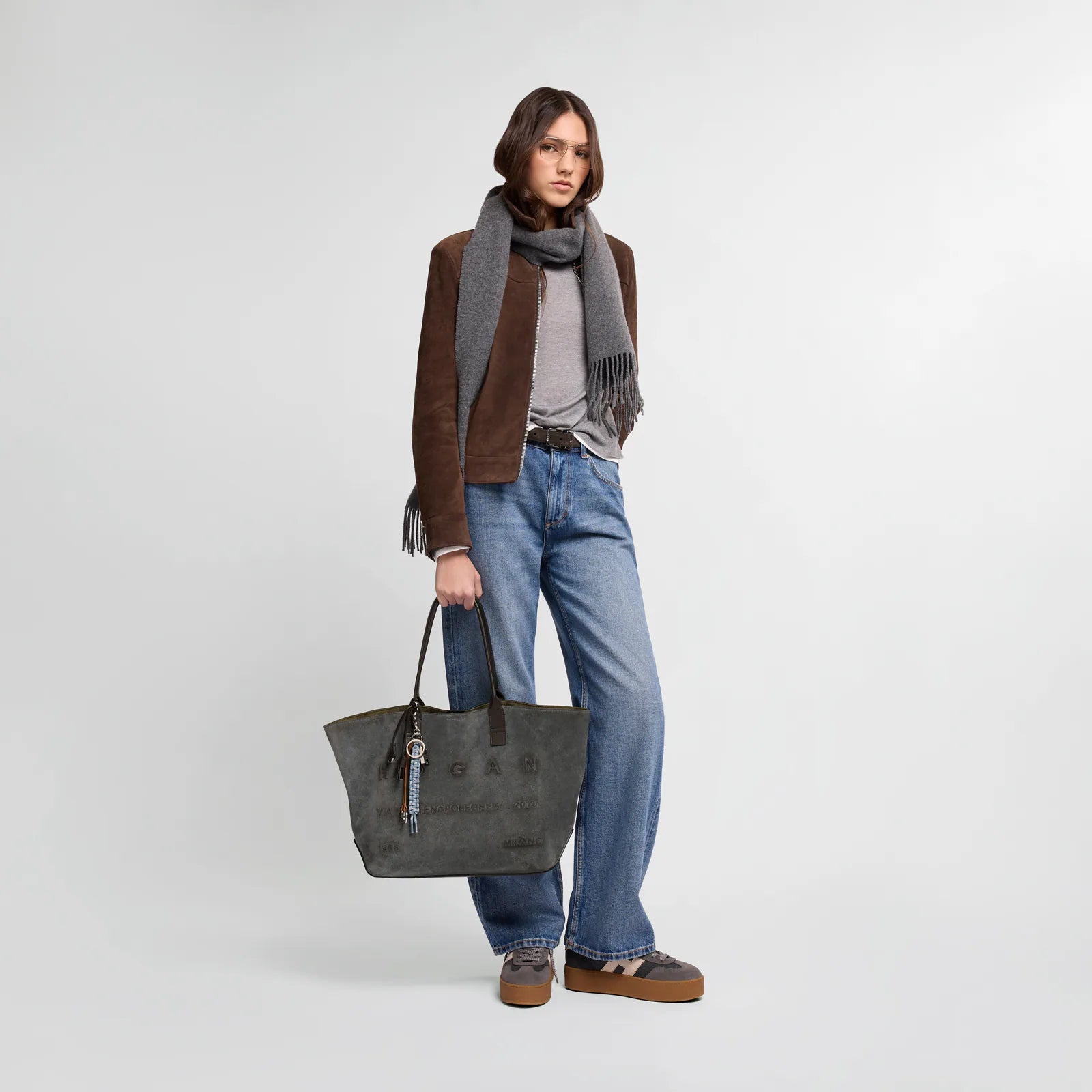 Hogan Borsa Shopping Address Media Grigio