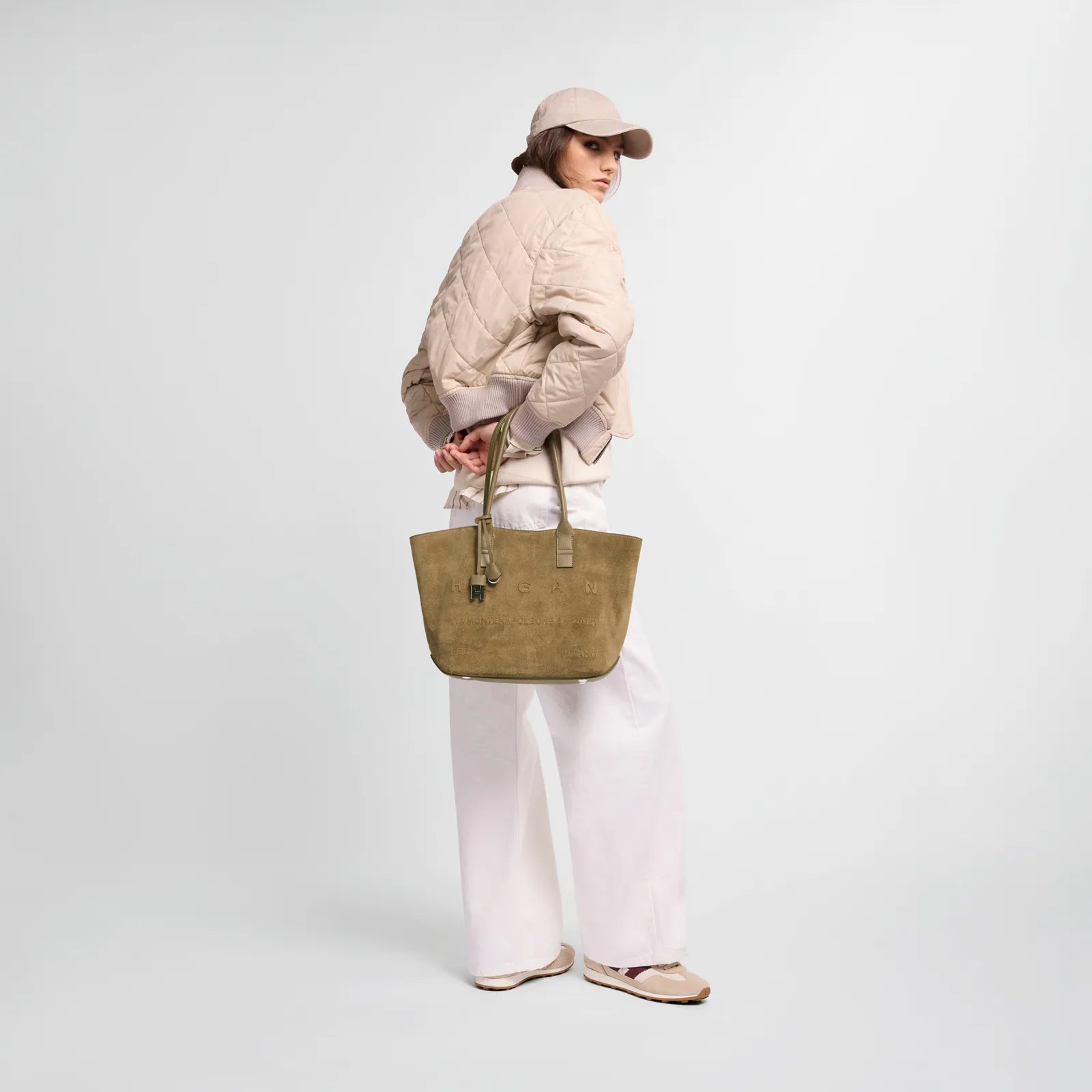 Hogan Borsa Shopping Address Media Beige