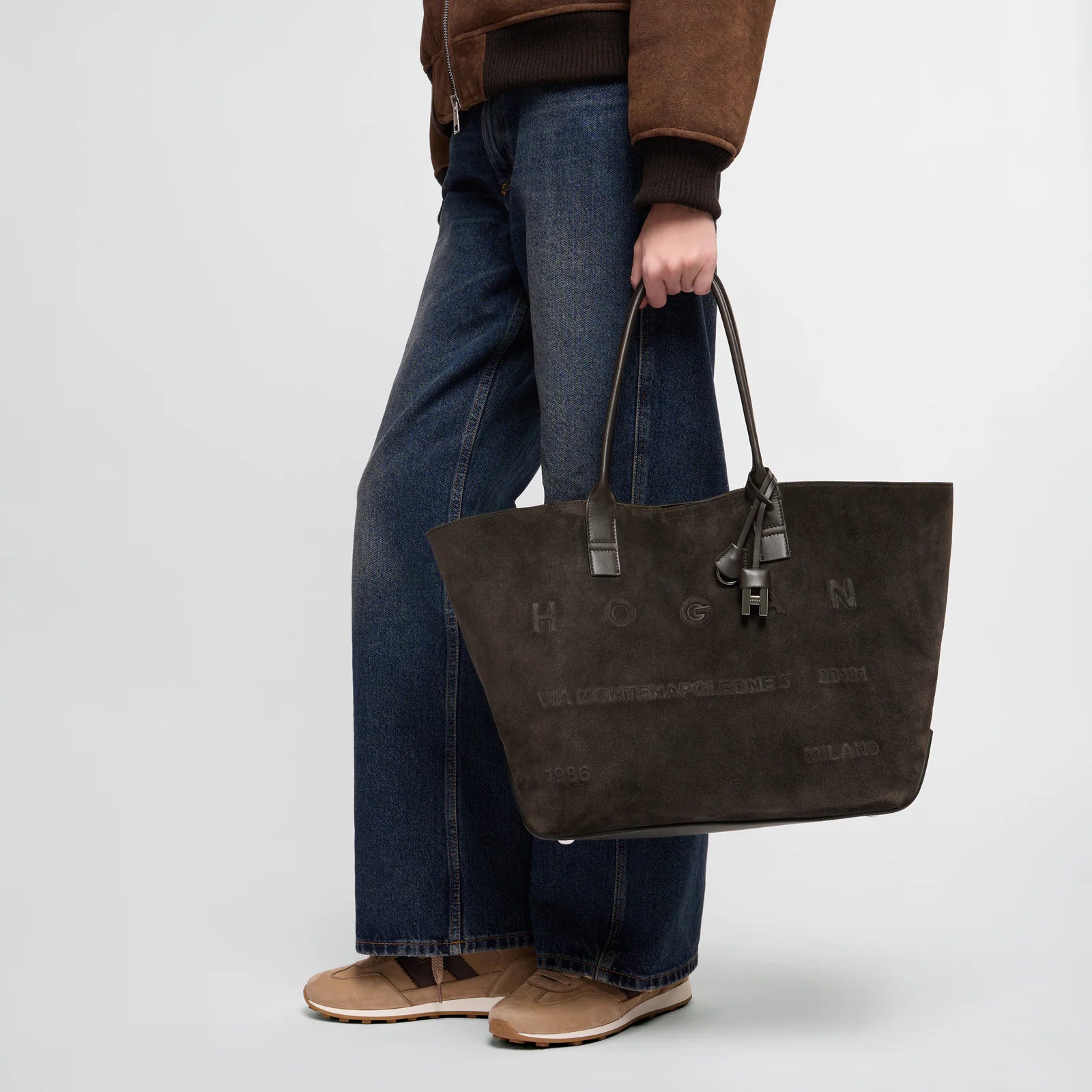 Hogan Borsa Shopping Address Media Marrone