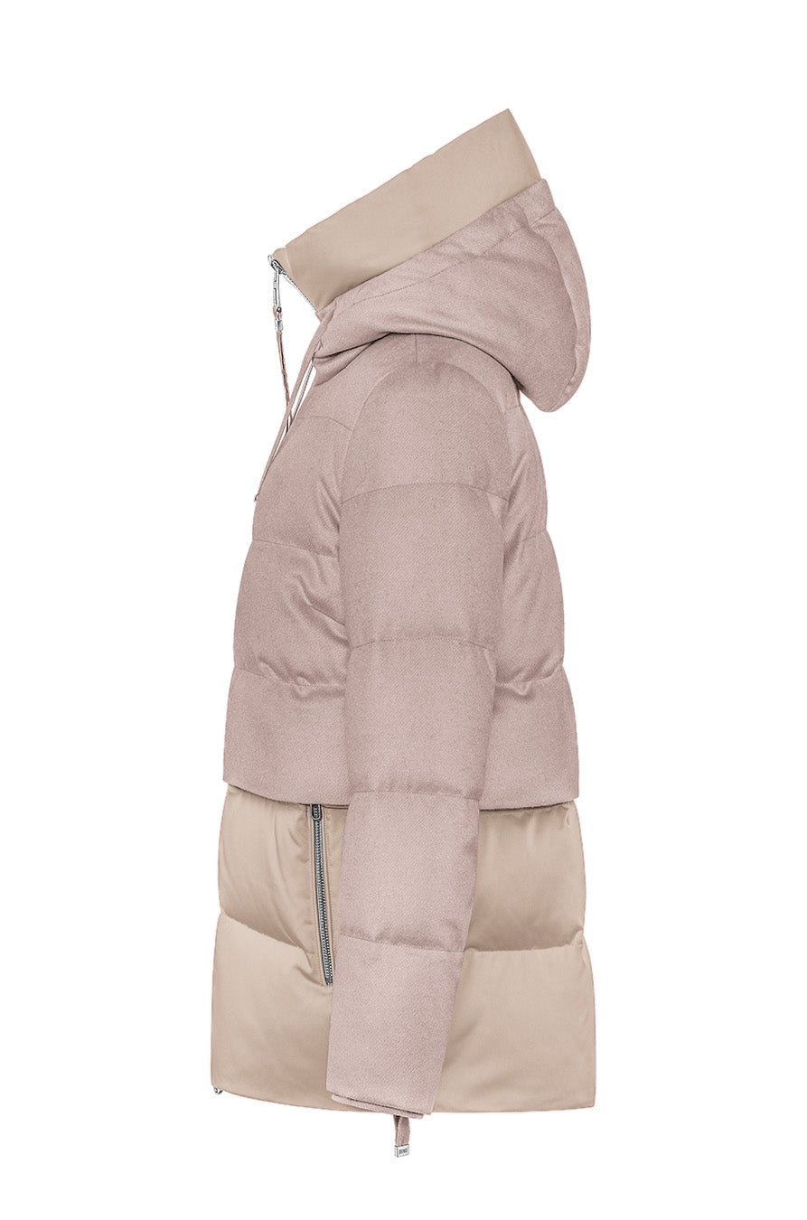 Duno Keiko Parka Corto Bimateriale Light Camel