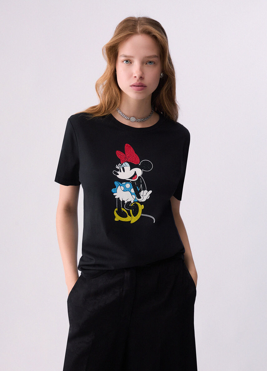 Liu Jo T-Shirt Con Stampa Miss Mouse Nera