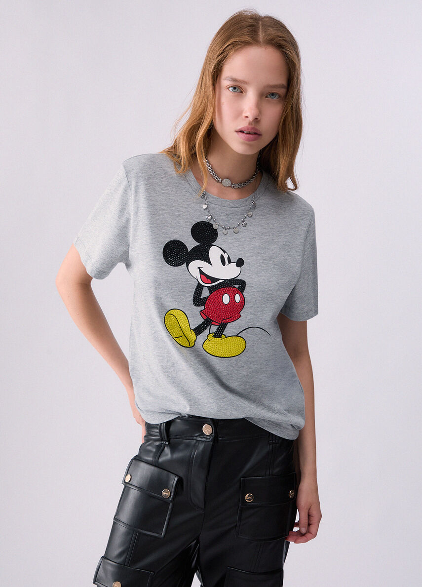 Liu Jo T-Shirt Con Stampa Mr Mouse Grigia