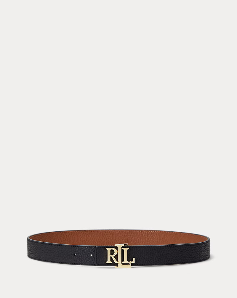 Lauren-Ralph-Lauren-cintura-in-pelle-martellata-con-logo-412912039001-nero-cuoio