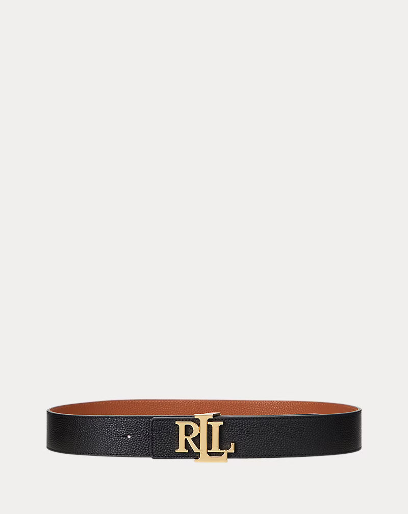 Lauren-Ralph-Lauren-cintura-in-pelle-martellata-con-logo-412912040001-nero-cuoio