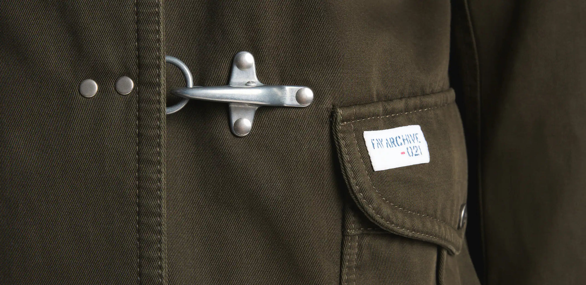 Fay 4 Ganci In Cover Di Cotone Verde