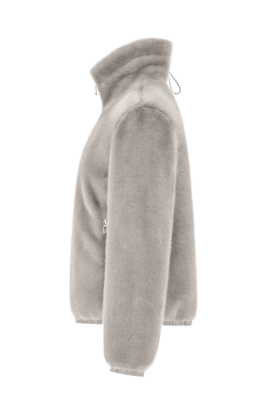 Duno Manila R Reversible Faux Fur and Nylon Bomber Jacket Beige
