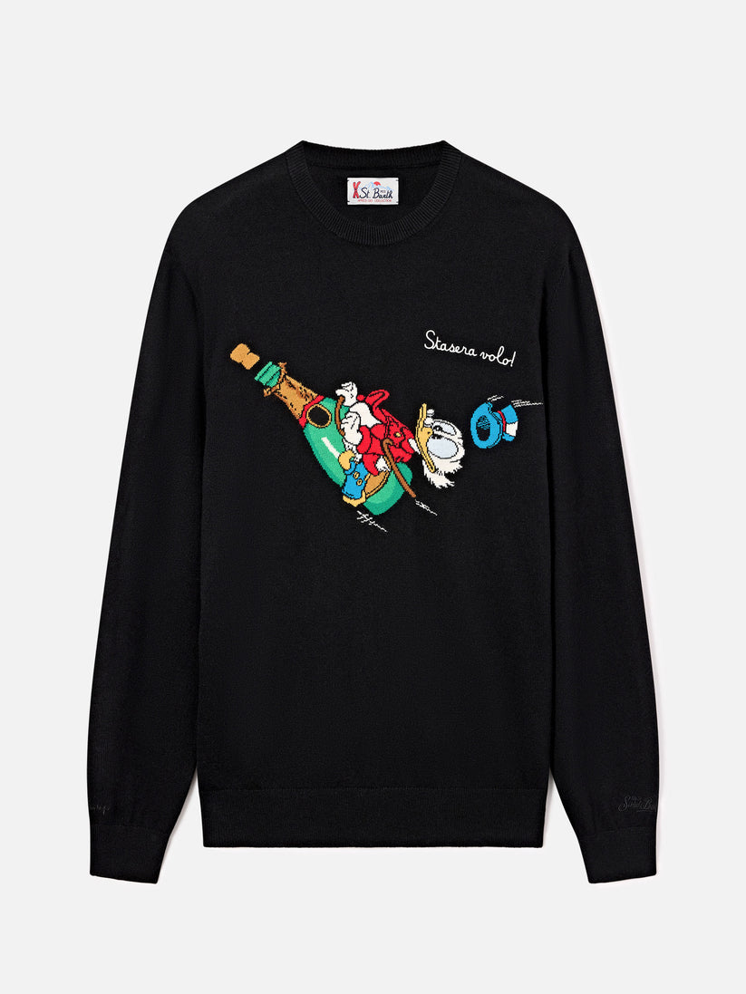 MC2-saint-barth_HER000500138M-MAN-CREWNECK-BLACK-MC2-DISNEY_scrooge-volo