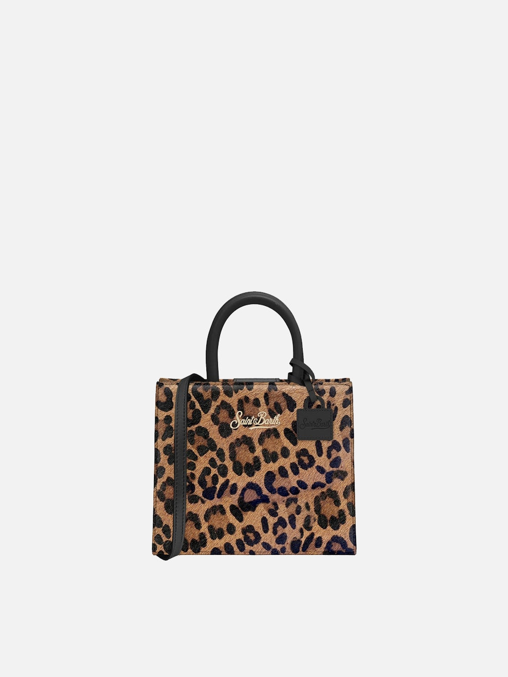 Mc2 Saint Barth Shop Bag Mini In Cavallino Leopard